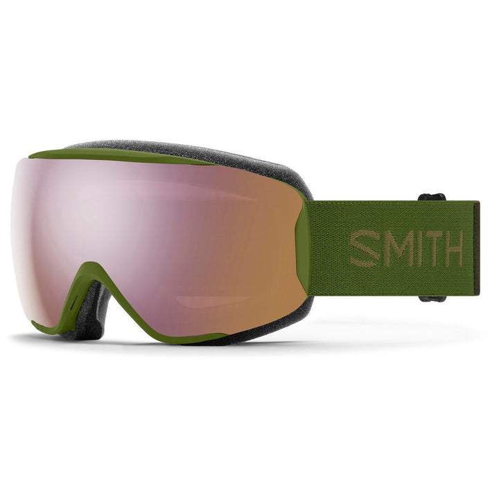 Smith Moment Low Bridge Fit Goggles Olive/ChromaPop Everday Rose Gold Mirror