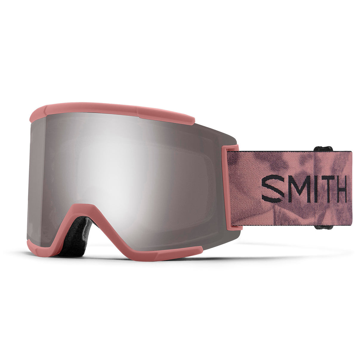 Smith Squad XL Low Bridge Fit Goggles Chalk Rose Bleached/ChromaPop Sun Platinum Mirror+ChromaPop Storm Blue Sensor Mirror