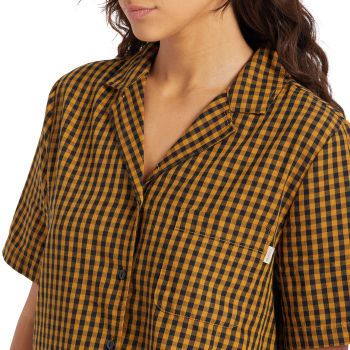 Brixton Bunker Gingham BF Woven Shirt - Women's Medal Bronze