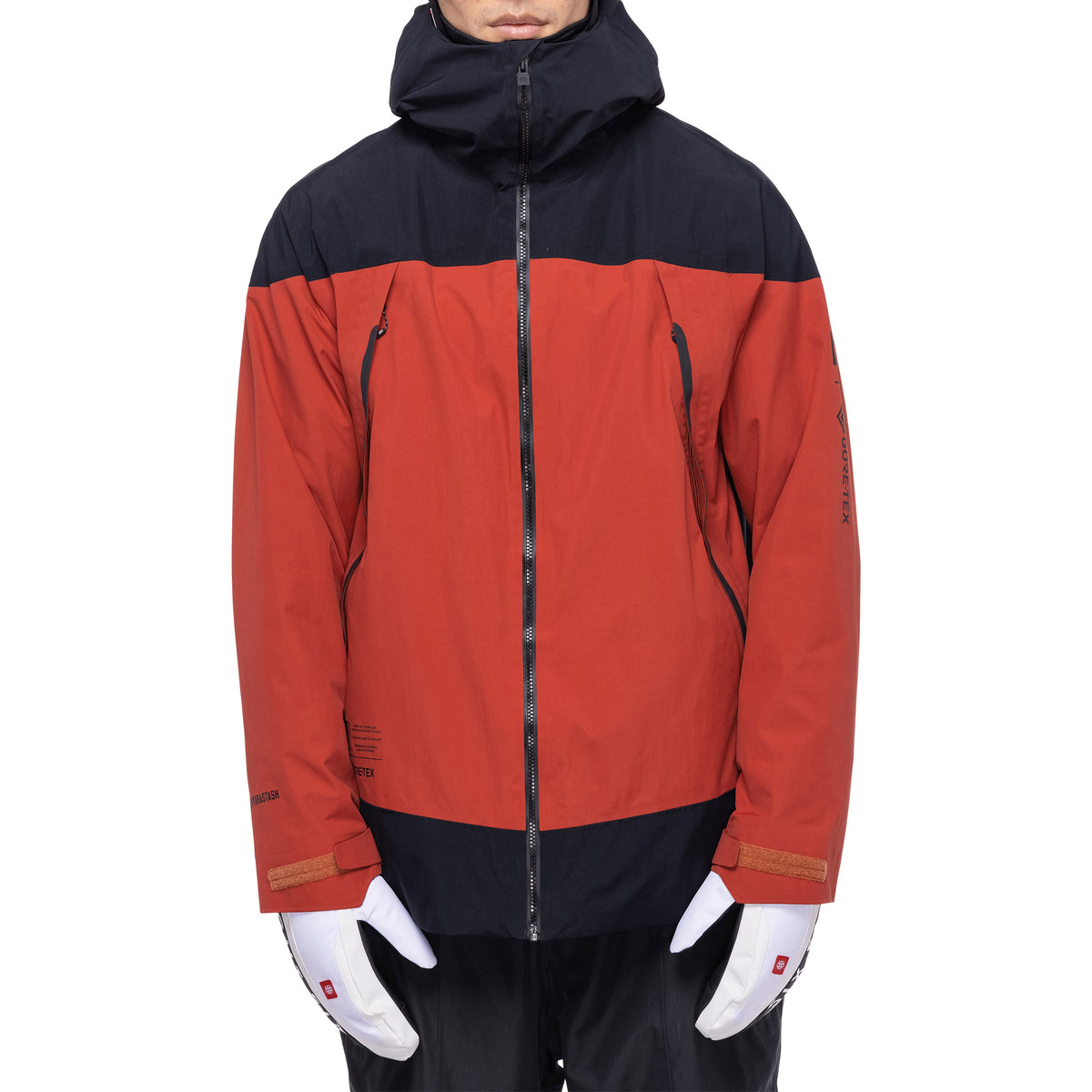 686 GORE-TEX Hydrastash Sync Jacket - Men's Brick Red Colorblock