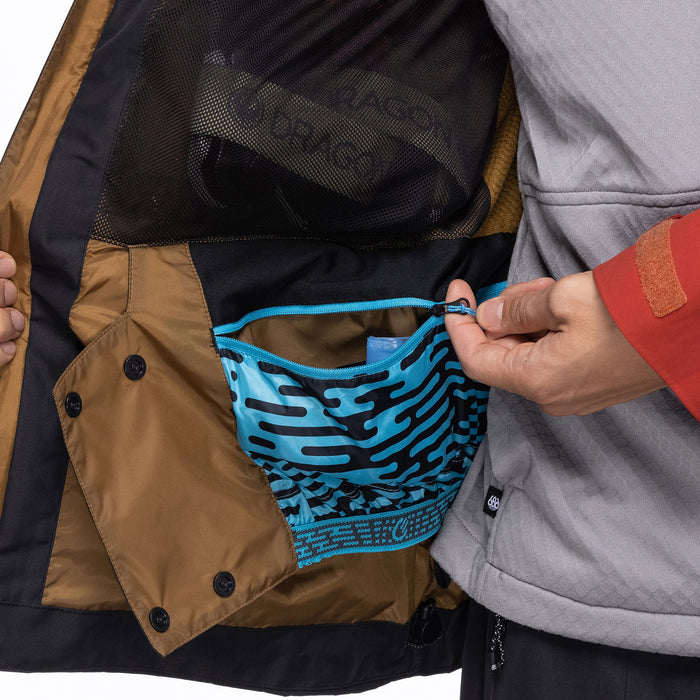 686 GORE-TEX Hydrastash Sync Jacket - Men's Brick Red Colorblock