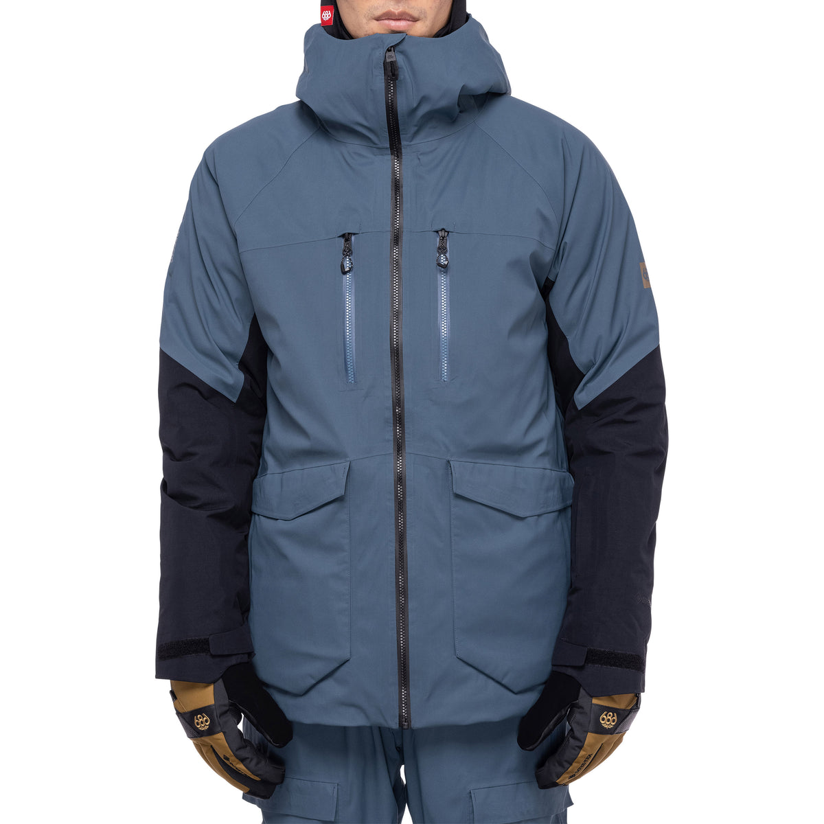 686 GORE-TEX Smarty Weapon Down Jacket - Men's Orion Blue Colorblock