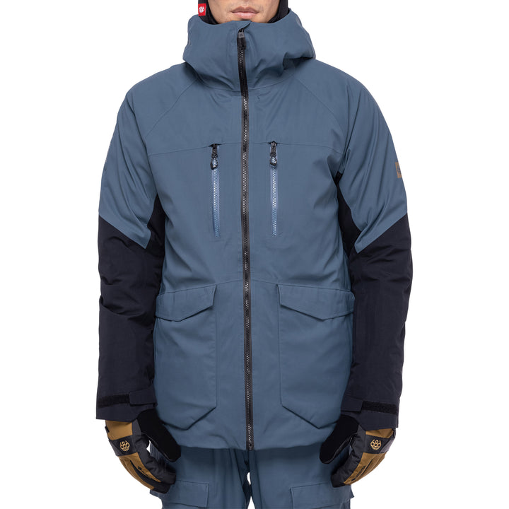 686 GORE-TEX Smarty Weapon Down Jacket - Men's Orion Blue Colorblock