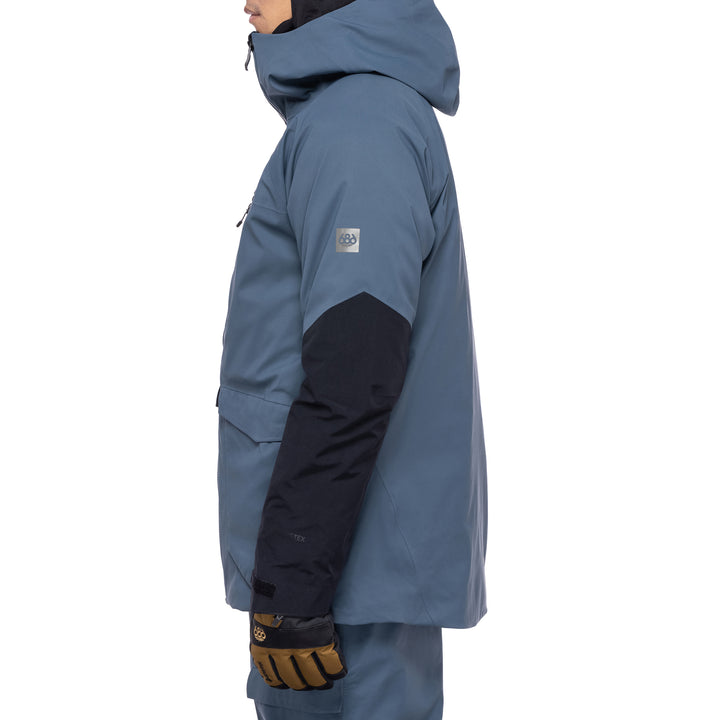 686 GORE-TEX Smarty Weapon Down Jacket - Men's Orion Blue Colorblock