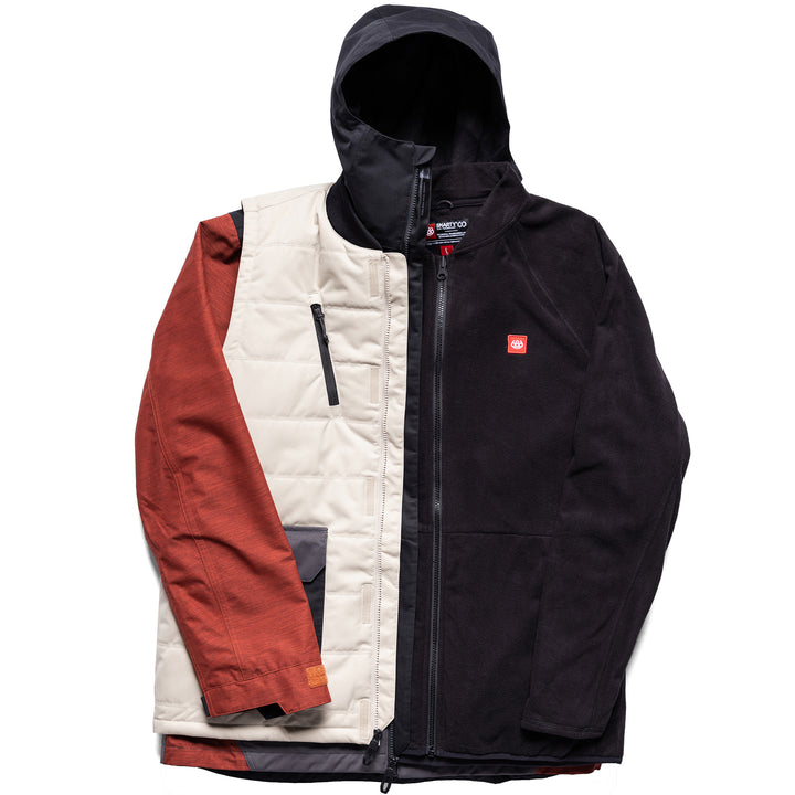 686 SMARTY 5-In-1 Complete Jacket - Men's Putty Colorblock