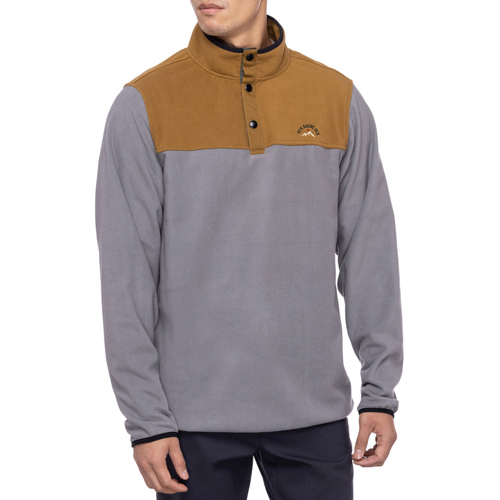 686 Tioga Fleece Pullover - Men's Rhino Grey Colorblock