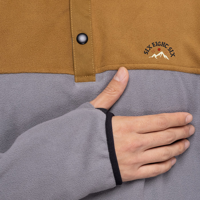 686 Tioga Fleece Pullover - Men's Rhino Grey Colorblock