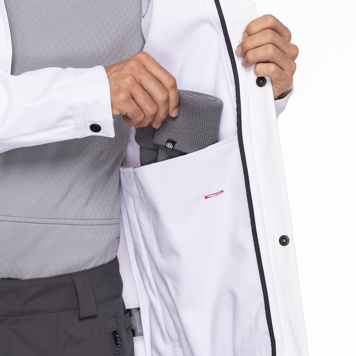 686 Waterproof Coaches Jacket - Men's White