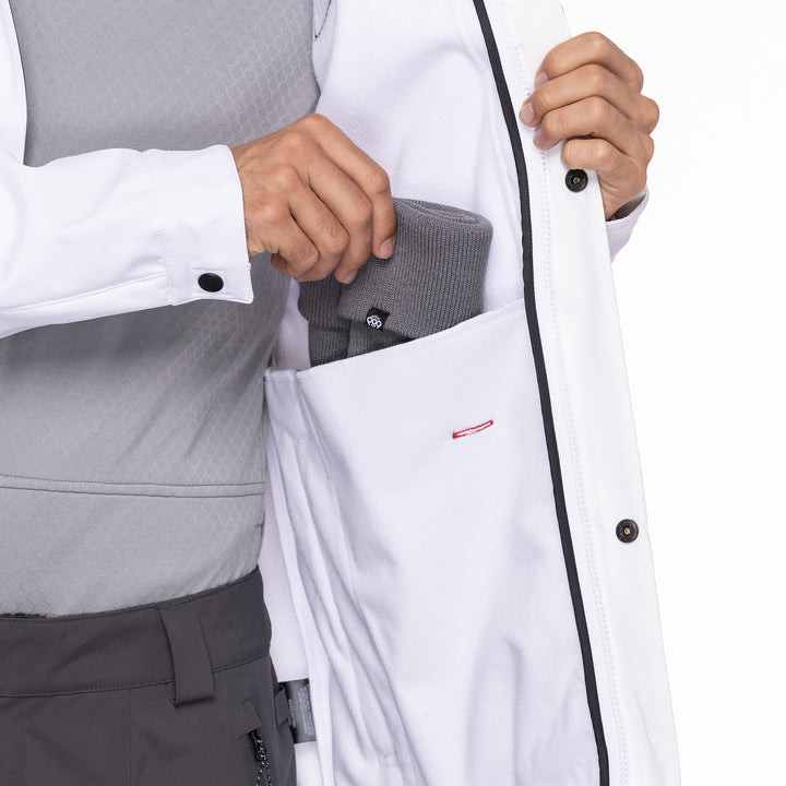 686 Waterproof Coaches Jacket - Men's White
