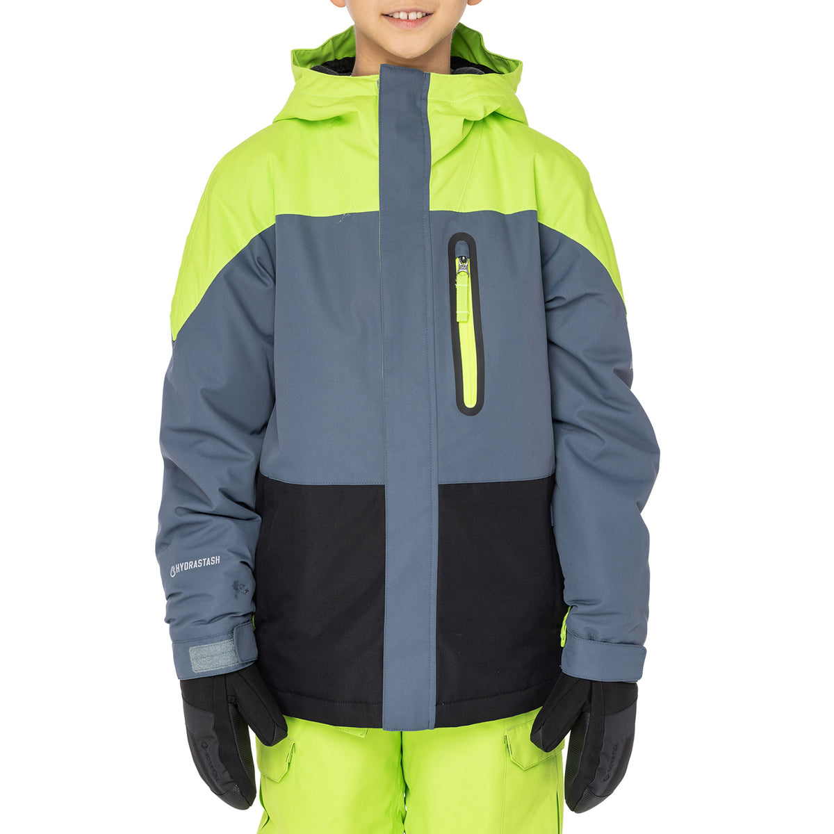 686 Hydrastash Insulated Jacket - Boys' Orion Blue/Colorblock