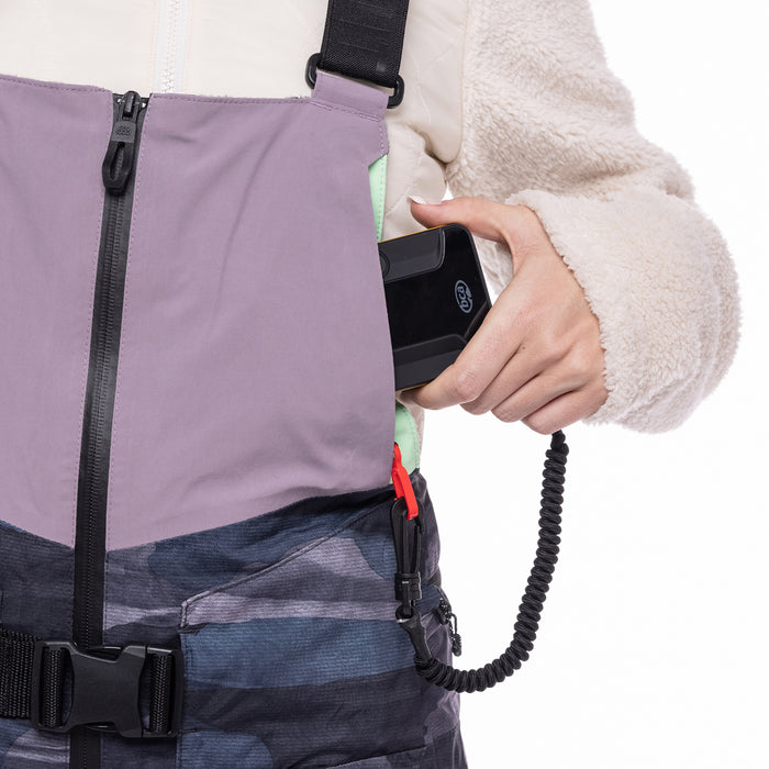686 GORE-TEX Hydrastash Bibs - Women's Dusty Orchid/Wetland Camo Colorblock