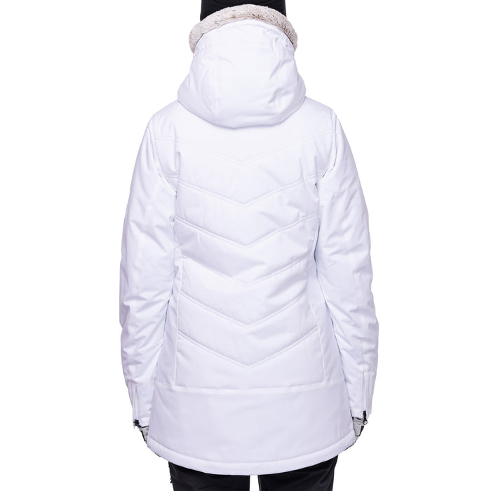 686 Cloud Insulated Jacket - Women's White Geo Jacquard