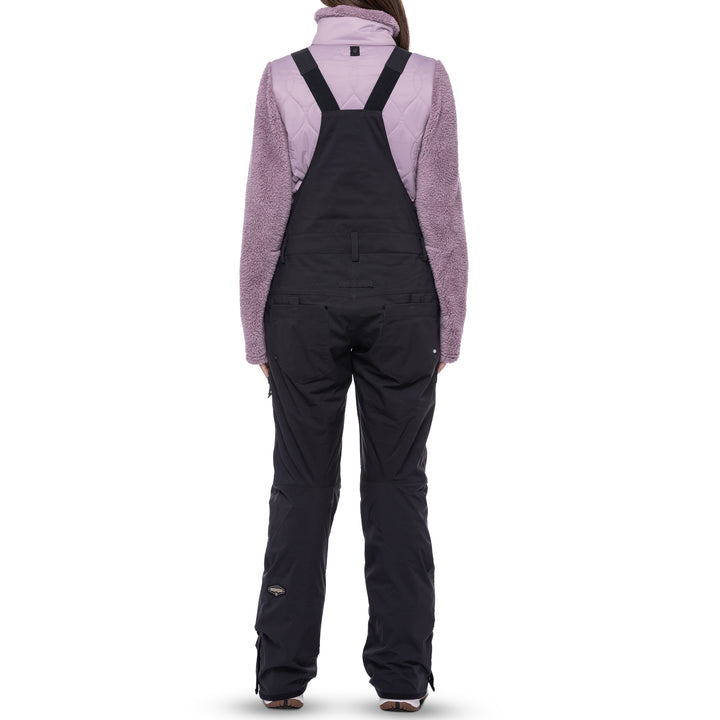 686 Black Magic Insulated Bibs - Women's Black Geo Jacquard