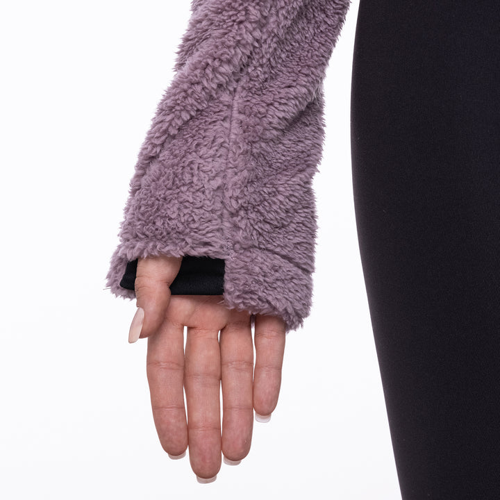 686 Crop Sherpa Hoodie - Women's Dusty Orchid