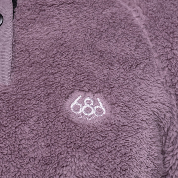 686 Crop Sherpa Hoodie - Women's Dusty Orchid