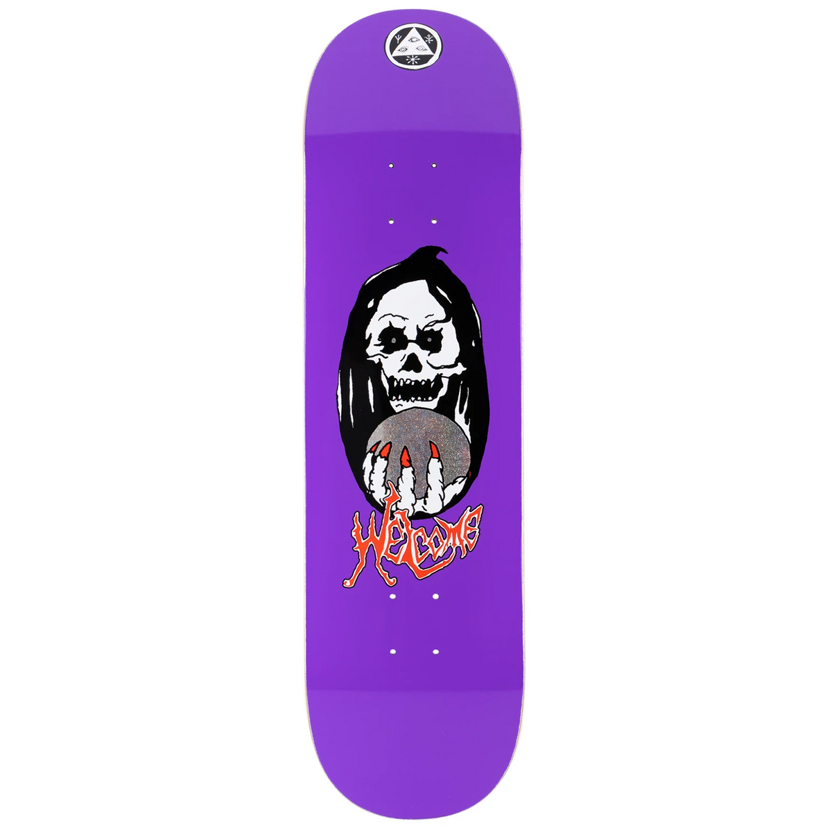 Welcome Clairvoyant on Evil Twin Purple 8.5 Skateboard Deck