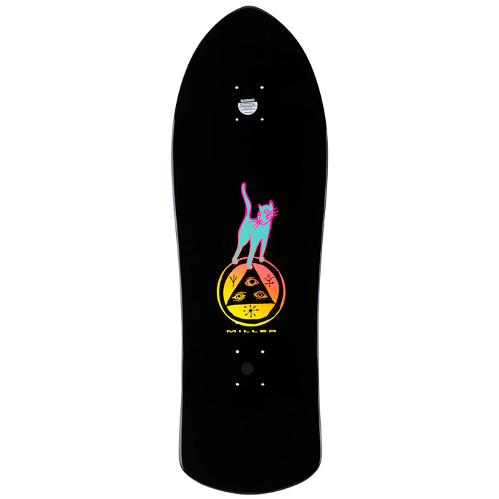 Welcome Miller Faces on Crossbone Black Dip 10.0 Skateboard Deck