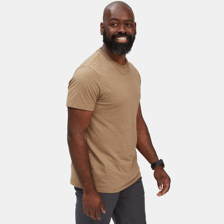 evo Triblend Crew T-Shirt British Khaki