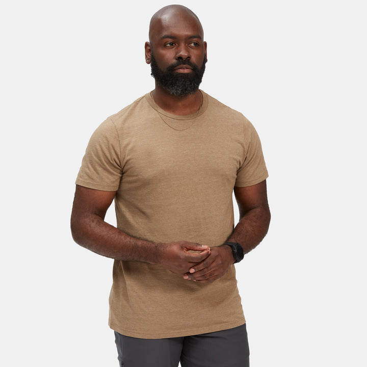 evo Triblend Crew T-Shirt British Khaki