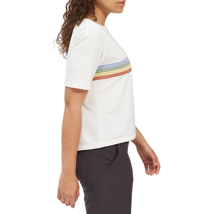 Patagonia Ridge Rise Stripe Organic Easy Cut T-Shirt - Women's Birch White
