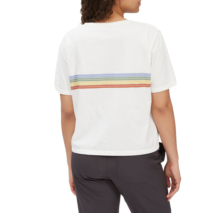 Patagonia Ridge Rise Stripe Organic Easy Cut T-Shirt - Women's Birch White