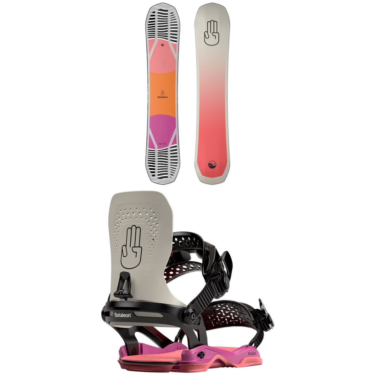 Bataleon Push Up Snowboard + Donna Snowboard Bindings - Women's 2023