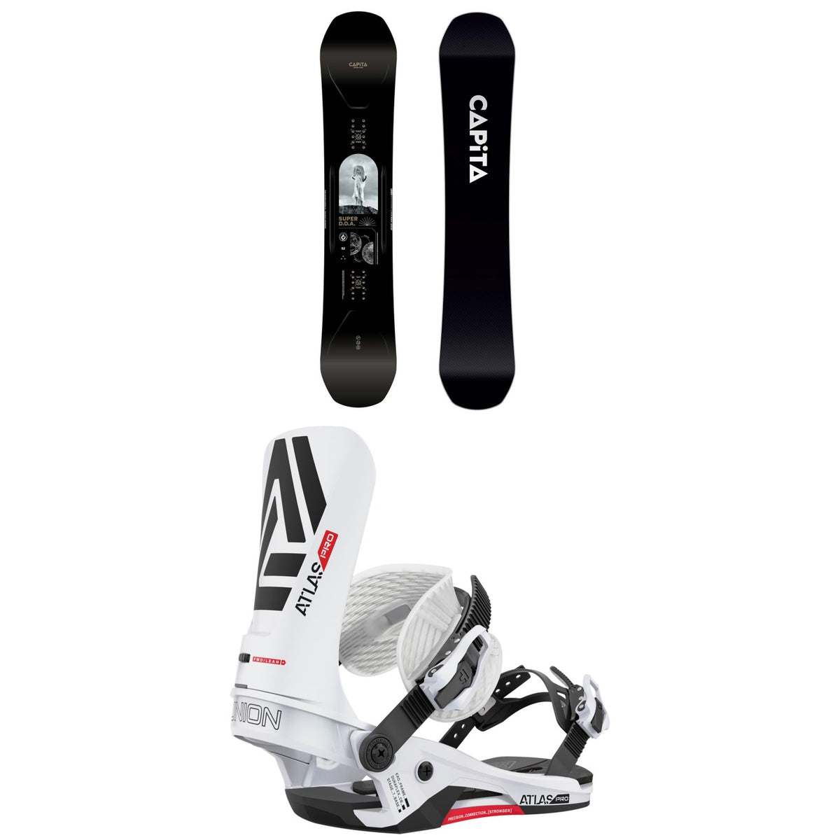 CAPiTA Super DOA Snowboard + Union Atlas Pro Snowboard Bindings 2023