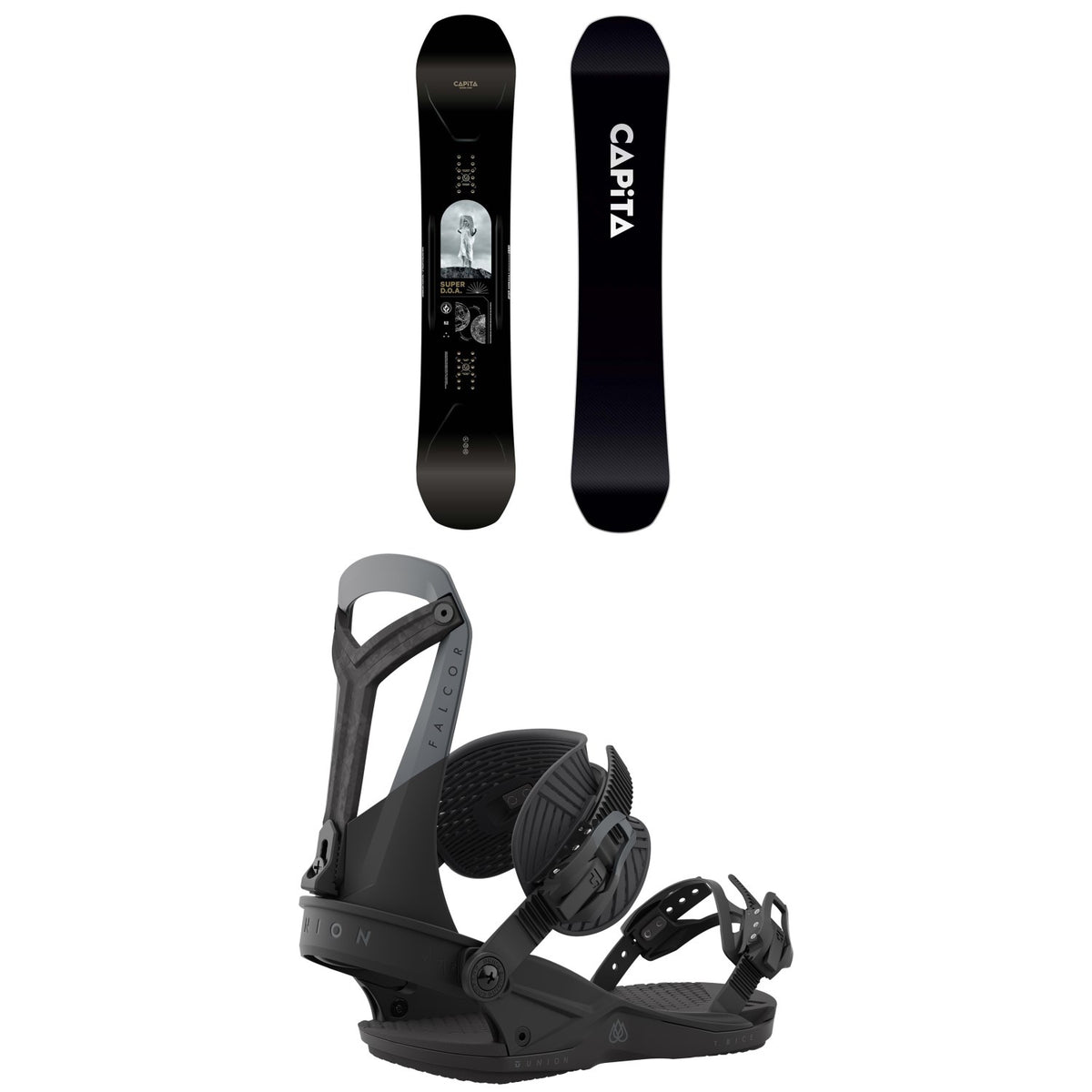 CAPiTA Super DOA Snowboard + Union Falcor Snowboard Binding 2023