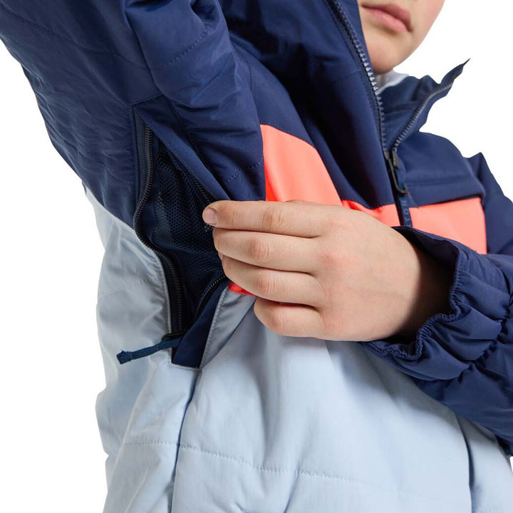 Burton Ropedrop Jacket - Boys' Dress Blue/Ballad Blue/Tetra Orange