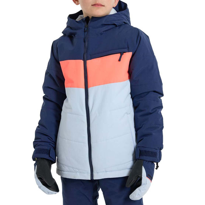 Burton Ropedrop Jacket - Boys' Dress Blue/Ballad Blue/Tetra Orange
