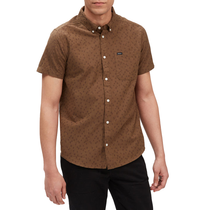 RVCA That'll Do Dobby Short-Sleeve Shirt - Men's Tobacco