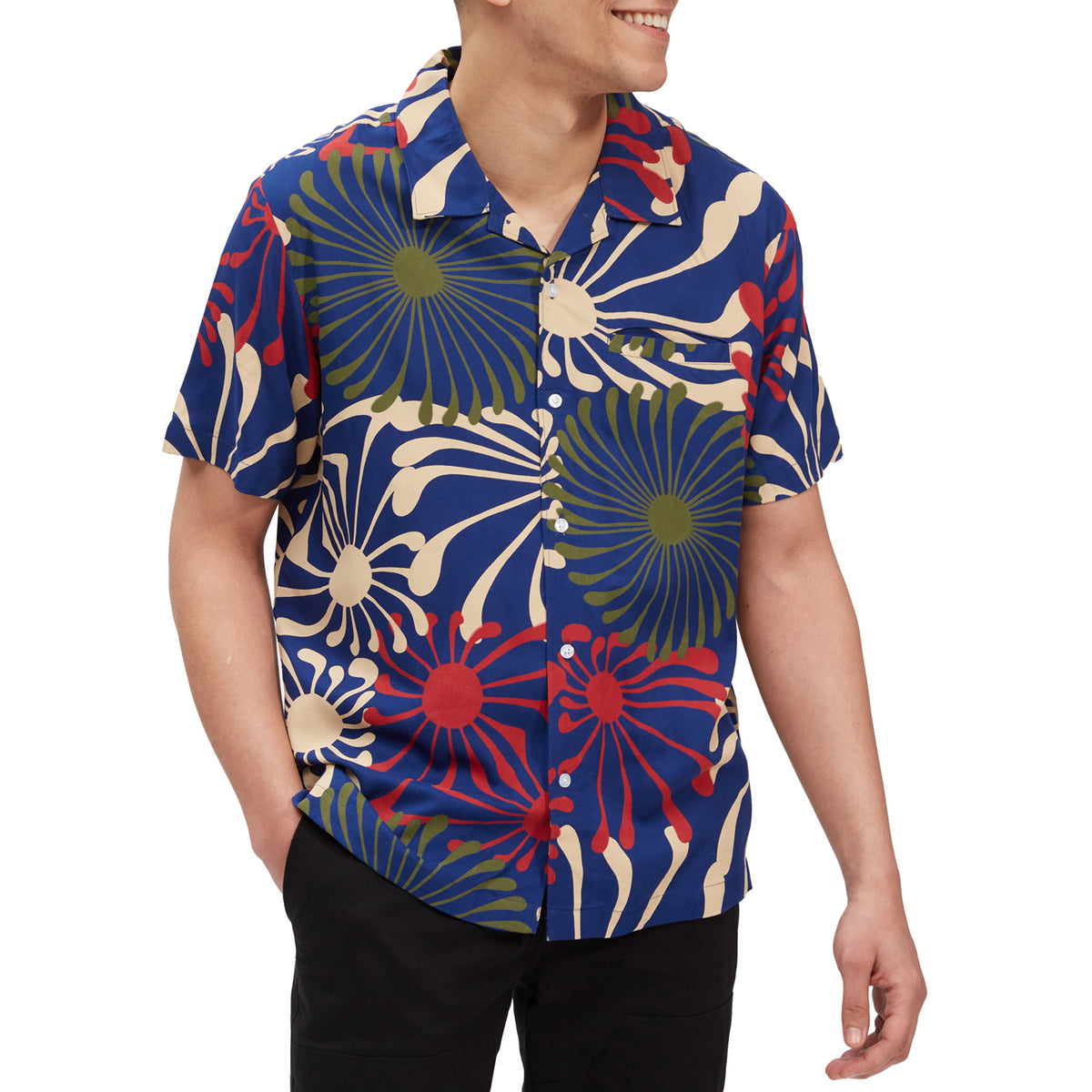 Dark Seas Prankster Short-Sleeve Shirt - Men's Navy
