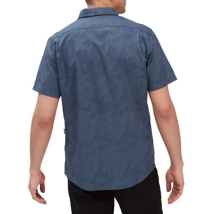 Vissla Center Line Eco Short-Sleeve Shirt - Men's Dark Denim