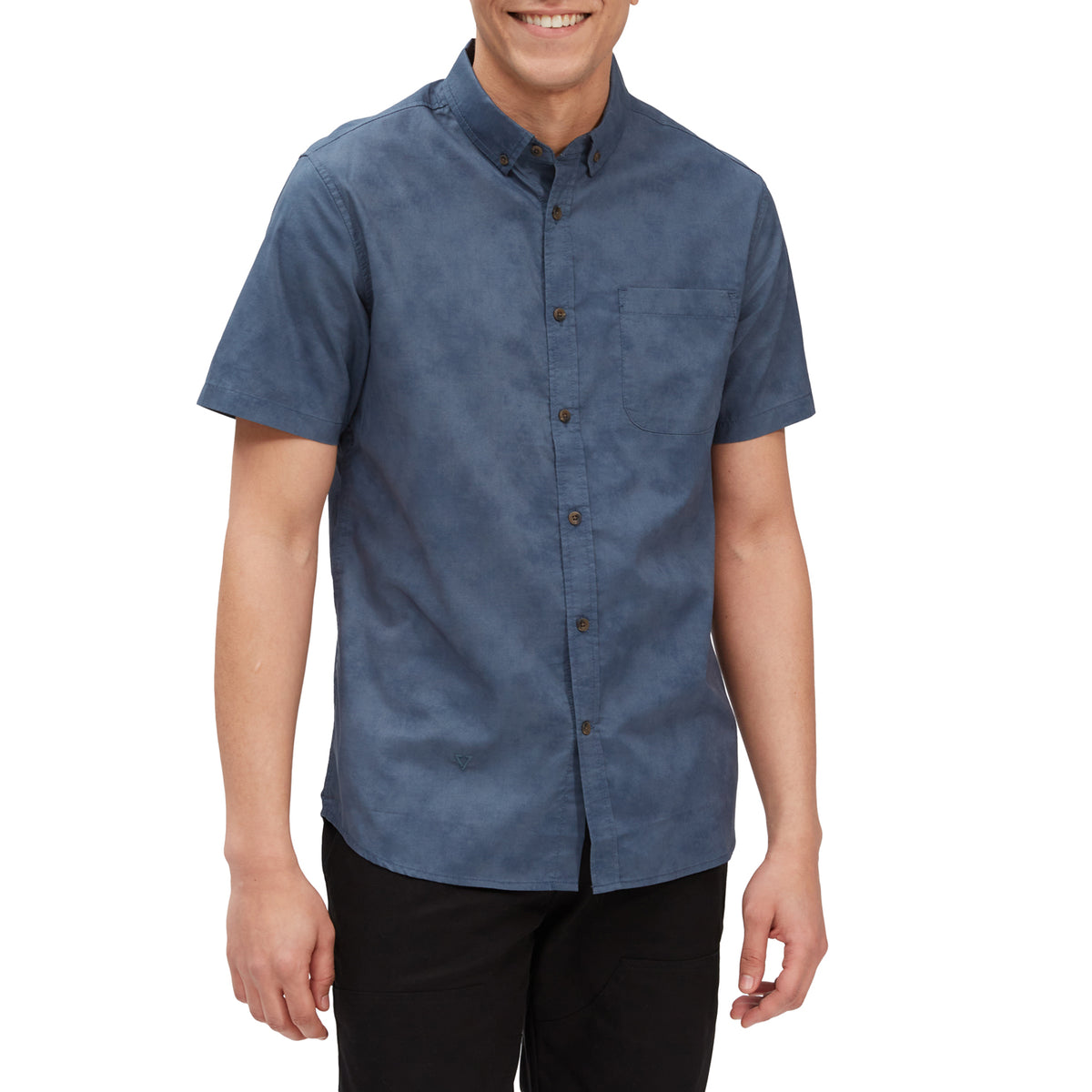 Vissla Center Line Eco Short-Sleeve Shirt - Men's Dark Denim