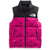 The North Face 1996 Retro Nuptse Vest - Kids' Fuschia Pink TNF Tossed Around Logo Small Print