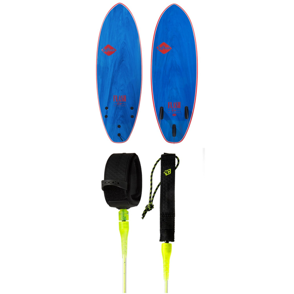 Softech Flash Eric Geiselman FCS II 5'7" Surfboard + Creatures of Leisure Pro 6' Surf Leash