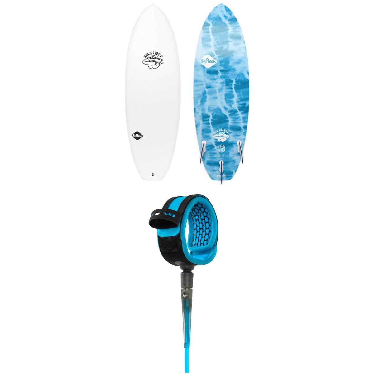 Softech Lil' Ripper 6'0" Surfboard + FCS 6' Comp Essential Leash