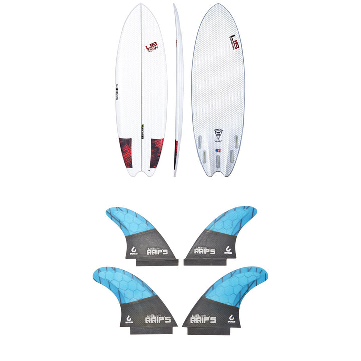Lib Tech Funnelator Surfboard + Lib Tech Quad Fin Set