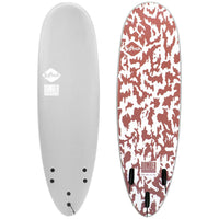 Softech Bomber FCS II 6'4" Surfboard Grey/Dusty Red::Grey/Dusty Red