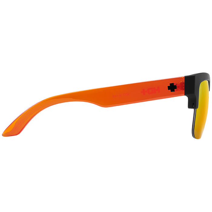 Spy Discord 5050 Sunglasses Soft Matte Black Translucent Orange/Happy Gray Green