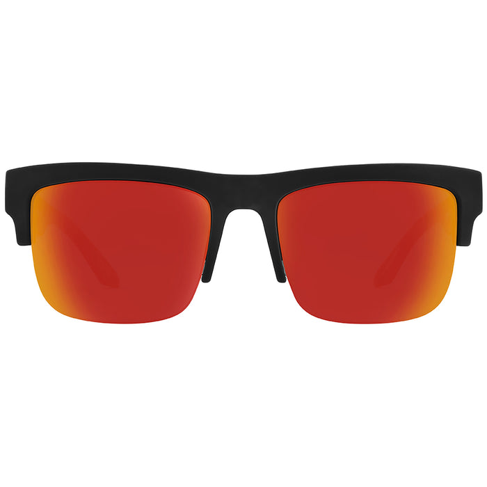 Spy Discord 5050 Sunglasses Soft Matte Black Translucent Orange/Happy Gray Green