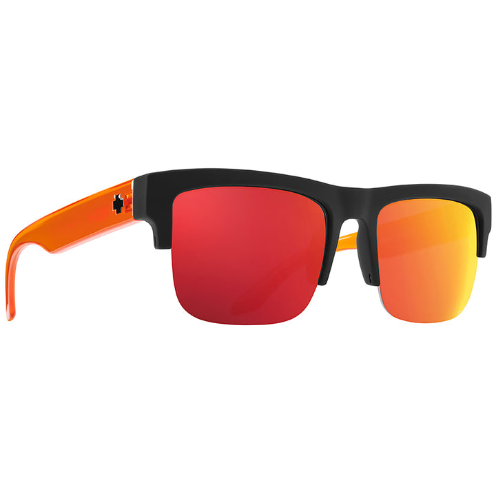 Spy Discord 5050 Sunglasses Soft Matte Black Translucent Orange/Happy Gray Green