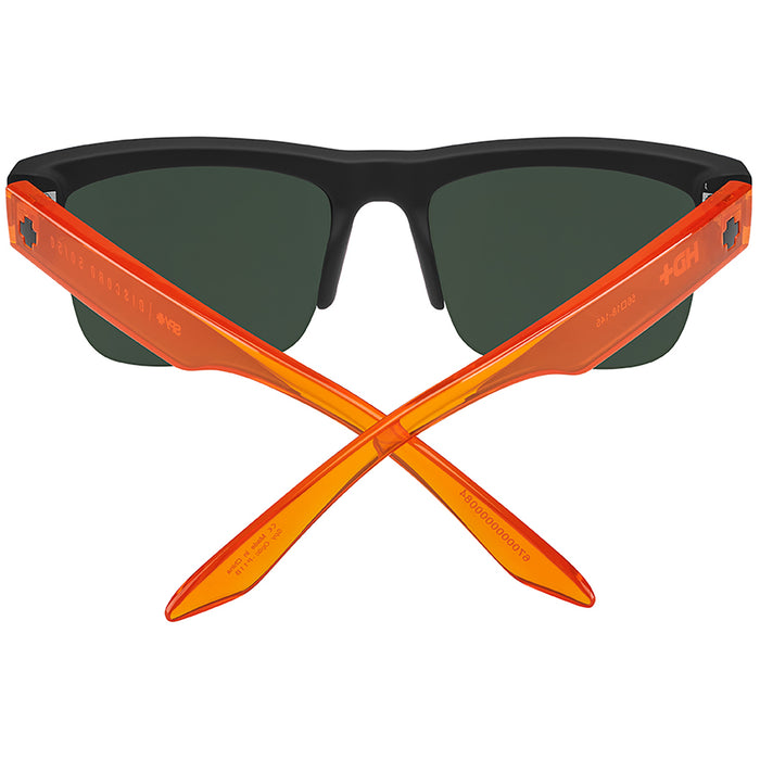Spy Discord 5050 Sunglasses Soft Matte Black Translucent Orange/Happy Gray Green