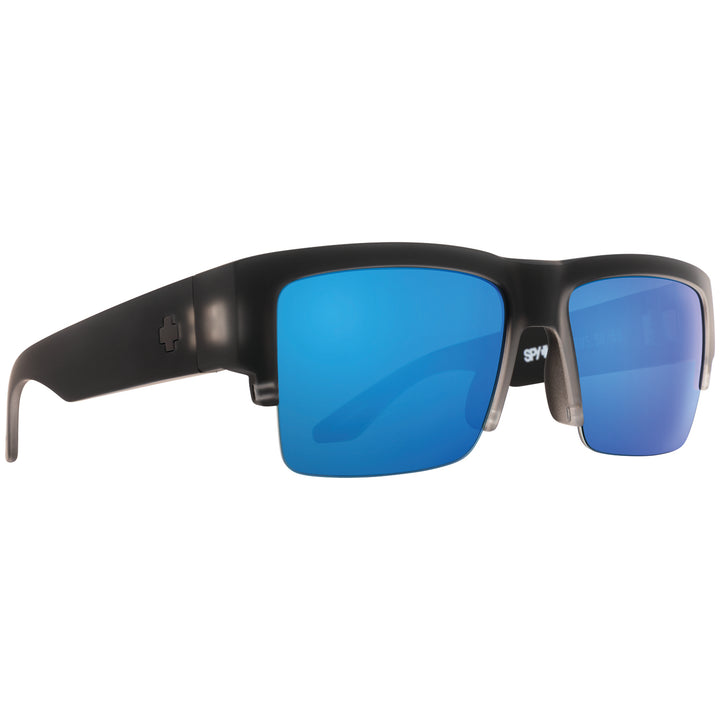 Spy Cyrus 5050 Sunglasses Matte Black Ice/Happy Gray Green w/Dark Blue