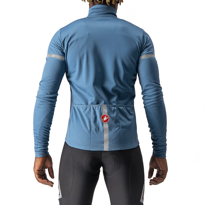 Castelli Fondo 2 Full Zip Jersey Steel Blue/Blue Reflex