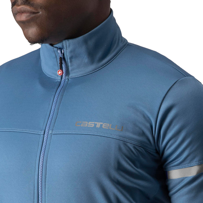 Castelli Fondo 2 Full Zip Jersey Steel Blue/Blue Reflex