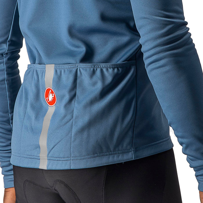 Castelli Fondo 2 Full Zip Jersey Steel Blue/Blue Reflex