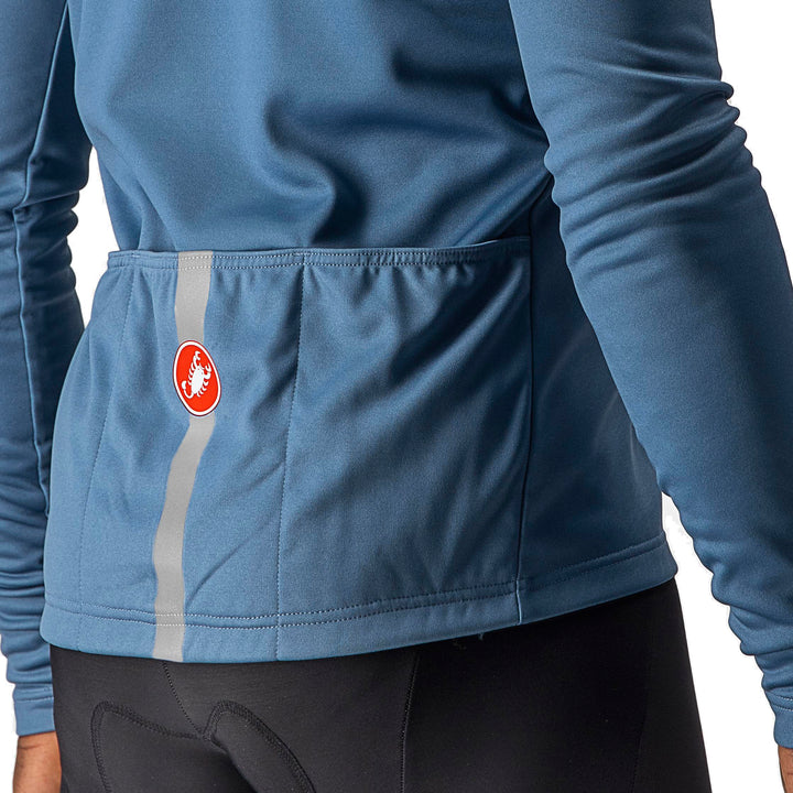 Castelli Fondo 2 Full Zip Jersey Steel Blue/Blue Reflex