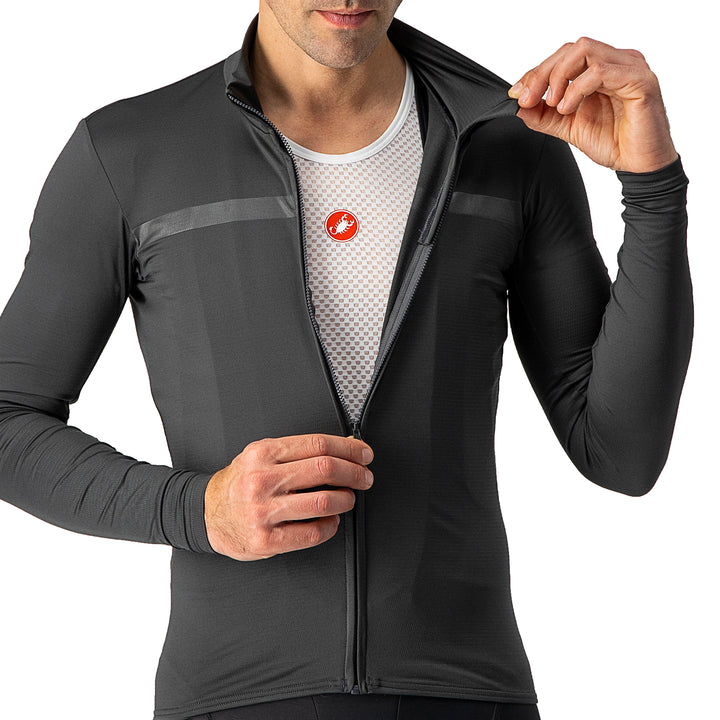 Castelli Pro Thermal Mid LS Jersey Dark Gray