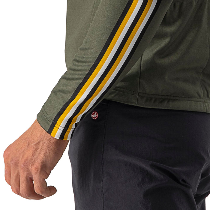 Castelli Unlimited Thermal Jersey Military Green/Goldenrod